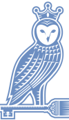 Noble Painting Logo Noble Painting's blue Owl Logo